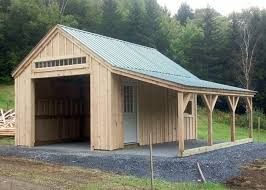 One Bay Garage Exterieur De Garage Plans D Abris Hangar A Bois