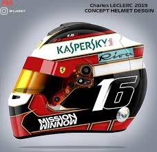 Charles Leclerc 2019 Ferrari Helmet Concept Design What Do You Think Lets Tag Charles Leclerc So He Can See It Helmet Concept Helmet Ferrari