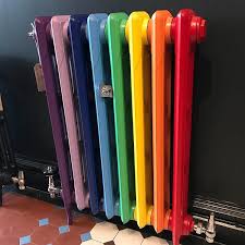 A Rainbow Cast Iron Radiator Did You Know That Cast Iron Radiators Are Sectional This Means You Can Add As M Cast Iron Radiators Painted Radiator Radiators