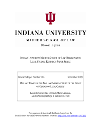 PDF) Men and Women of the Bar: An Empirical Study of the Impact of Gender  on Legal Careers