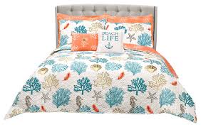 We did not find results for: Coastal Reef Feather Quilt Blue Coral 7 Piece Set Full Queen Beach Style Quilts And Quilt Sets By Lush Decor Houzz