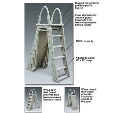 Confer Roll Guard A Frame Above Ground Swimming Pool Ladder