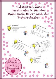 Oskar und rico verabreden sich für den kommenden tag, aber das superhirn lässt sich nicht blicken. Hilfekarten Lesetagebuch Rico Oskar Und Die Tieferschatten In 2021 Lesetagebuch Lesen Tagebuch