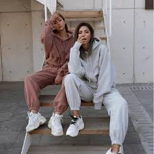 Women's two piece sets tracksuit. 2020 Women Two Piece Set Outfits Autumn Women S Tracksuit Oversized Hoodie And Pants Casual Sport Suit Winter 2 Piece Set Buy At A Low Prices On Joom E Commerce Platform