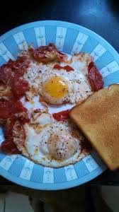 Tomatoes And Eggs For Breakfast Saute 1 Roma Tomato In 1tsp Of Butter And 1 Tsp Of Olive Oil For 3 Min On Med Heat Ad Potato Bread Yummy Breakfast Breakfast