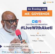 It covers an area of 15,500km² and has its capital in akure. Live Interactive Session With Governor Ondo State Government Facebook