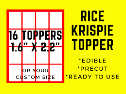 Custom YOUR IMAGES Rice Krispie Toppers Edible Precut