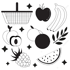 28 gambar kartun buah tanpa warna kartun berwarna sayuran dan. Buah Desain Tidak Berwarna Buah Buahan Semangka Pisang Gambar Latar Belakang Untuk Unduhan Gratis