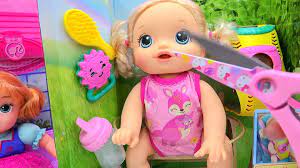 Babysitting Frozen Anna Baby Alive Go Bye Bye Really Talks Moves Crawls Toy Video Dailymotion