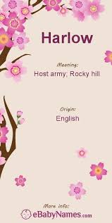 Image For Harlow Jpg 384 764 Girl Names With Meaning Baby Name List Names With Meaning