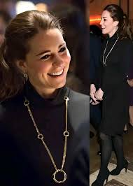 Catherine's surprise visit to the Natural History Museum in a long silk  dress