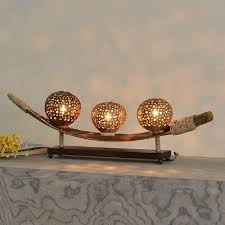 Coconut Shell Table Lamp Handmade Wood Table Lamp 16469 Oovov Com El Yapimi Ev Dekorasyonu Handmade Home Mumluklar