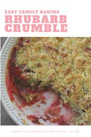 Rhubarb Crumble Baking Dessert Easyrecipe Rhubarb Recipes Rhubarb Crumble Recipes Easy Rhubarb Recipes