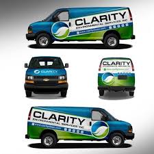 Van And Trailer Wrap Design Clarity Environmental Services We Are A Service Company That Does Facility Maintenance We Do Carpet Cl Van Wrap Car Van Signage