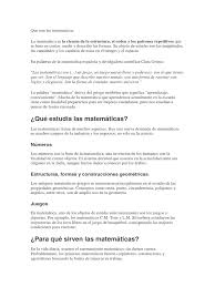Soñar con matemáticas significa relación paterna. Que Son Las Matematicas Docx Ingenieria Ingeniero Civil