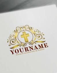 Create Your Own Vintage Cross Logo With Free Logo Maker Church Logo Logo Design Free Templates Logo Maker