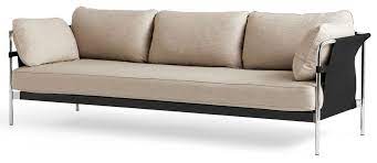 Aktuell über 135.000 angebote für gebrauchte möbel. Hay Can Sofa 2 0 Dreisitzer Stoff Ruskin 05 Beige Chrom Von Ronan Erwan Bouroullec Designermobel Von Smow De