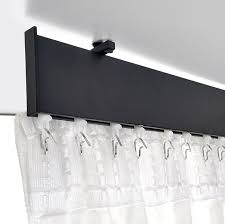 Heavy duty aluminum curtain track for wall mount or ceiling mount. Ceiling Bracket S 3 For Flat Track S 3 Black Matt