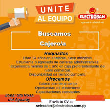 Atencion Santa Rosa Del Aguaray Por Empleos Electroban Facebook