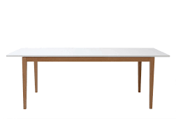 Ein ausziehbarer tisch eignet sich hervorragend für das esszimmer oder auch für die küche in kleineren wohnungen. Design Esstisch Ausziehbar Weiss Fusse Holz L180 260 Delah Miliboo