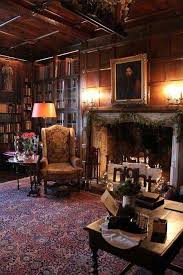 Living Room Or Study Big Chair By The Fireplace Library Salisbury House Home Libraries Home Library