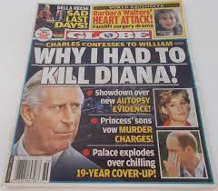 Tabloid — a tabloid is a newspaper industry term which refers to a smaller newspaper format per spread; Globe September 5 2016 Supermarket Tabloid Newspaper Newsprint Magazine Front Cover Headline Prince Charles Confesses To William Why I Had To Kill Princess Diana Von American Media Inc Very Good Newspaper 2016