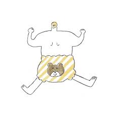 きょうはおむつの日 一日一絵 イラスト 落書き 絵 お絵描き えんぴつ画 illust illustration オムツの日 6月2日 今日は何の日 art character fictional characters