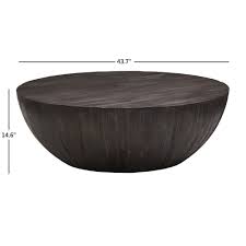 Drum coffee table round coffee table wooden coffee table mango wood coffee table modern coffee table wooden drink table wooden center table. Evans Dark Brown Reclaimed Wood Drum Coffee Table By Inspire Q Artisan Overstock 31963836