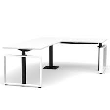 Eckschreibtisch67/181/78 cm in schwarz, weiß. Steh Sitz Schreibtisch Masterlift 4 Architonic