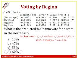 Unlocking the power of… 2nd edition robin h. Statistics Unlocking The Power Of Data Lock 5 Stat 101 Dr Kari Lock Morgan 11 27 12 Multiple Regression Section 10 3 Categorical Variables Variable Ppt Download