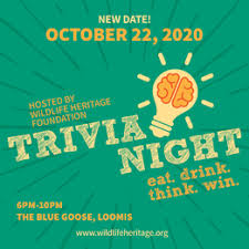 By clicking sign up you are agreeing to. Trivia Night October 22 2020 Wildlife Heritage Foundation