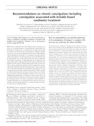 Pdf Recommendations On Chronic Constipation Including Constipation Associated With Irritable Bowel Syndrome Treatment