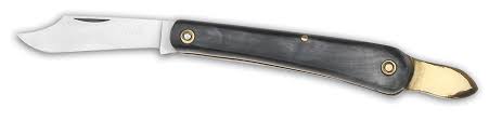La gravure est gratuite, pour des cadeaux de fabrication made in france, issus de coutellerie de laguiole découvrez nos couteaux table, couteaux cuisine, couteaux luxe, couteaux en corne, couteaux. Greffoir Manche Corne Avec Ecussonnoir Laiton Pliant Au Sabot