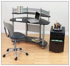 Where to buy computer desks is a question you may have if you needing to have a more organized and ergonomic place to work on your computer. Calico Designs Study Corner Computer Desk Silver Black 55123 Best Buy