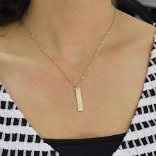 Personalized Bar Necklace Vertical Bar Necklace Gold Bar Etsy Bar Necklace Bar Necklace Personalized Skinny Bar Necklace