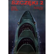 Jaws 2, polish film poster designed by Edward Lutczyn, 1980