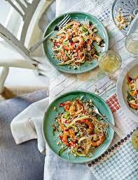 Griddled Prawns With Mango Noodles And Herbs Recipe Sainsburys Recipes Healthy Recipes Dinner Recipes