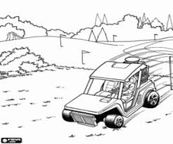Golf carts can run on gas, electricity or solar energy. Golf Cart From Hot Wheels Coloring Page Printable Game