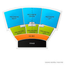 Grand Sierra Theatre 2019 Seating Chart