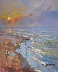 Tramonto Sul Mare Dipinto Giuseppe Faraone Paesaggi Dipinti Impressionisti Dipinti