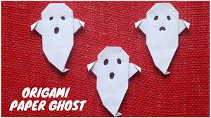 Easy Origami Paper Ghost For Halloween Decorations Halloween Paper Crafts For Kids Youtube Origami Easy Halloween Paper Halloween Paper Crafts
