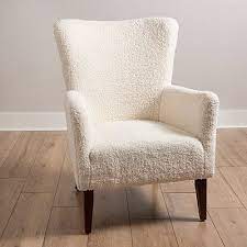 white sherpa armchair accent chairs for living room chair armchair