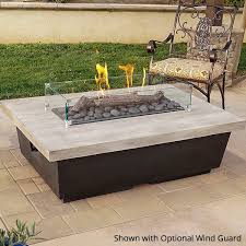 Our glass wind guards are custom made and tailored to your specific requirements. Silver Pine Contempo Gas Fire Pit Table Rectangle Woodland Direct