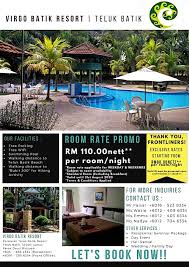 Jetée de lumut et parc de loisirs frenzy water park marina cet hôtel au bord de la mer de lumut se trouve à 0,2 mi (0,4 km) de plage de teluk batik et à 2,5 mi (3,9 km) de parc de loisirs. Virgo Batik Resort Posts Facebook
