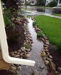 Above Ground French Drain River Landscaping Photo By Jon Above Ground French Drain River Landscaping Backyard Backyard Landscaping Front Yard Landscaping