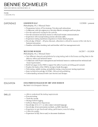 Manual Tester Resume Samples | Velvet Jobs