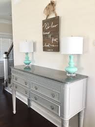 Oak Sideboard Painted With Valspar Furniture Paint Wood Top Minwax Grey Stain Top Coat Semi Gloss Water Based Min Furniture Painted Sideboard Oak Sideboard