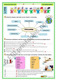 Participate in the democratic process. Citizenship Vocabulary Esl Worksheet By Rsliouat