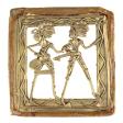 Brass Dhokra Jali Art Work Wall Hanging Of Tribal Couple