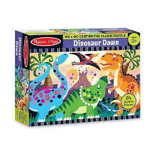 Melissa Doug 24 Pc Dinosaur Dawn Floor Puzzle Multicolor Floor Puzzle Giant Floor Puzzle Dinosaur